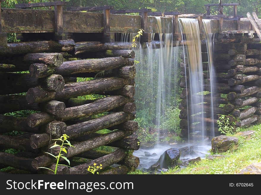 Waterfall, take at great smoky mountains, after rain.