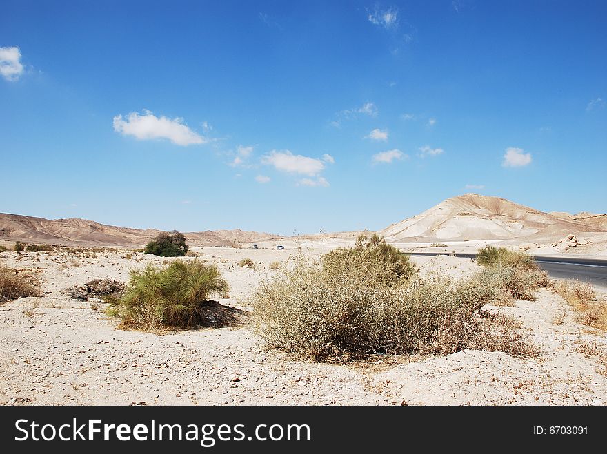 The white Sun of the desert and a dry hot land