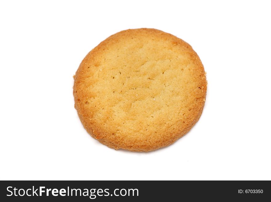 A pieces of cookies isolated on white background.