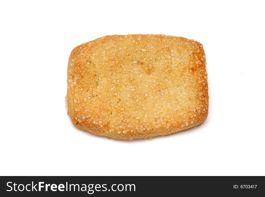 A pieces of cookies isolated on white background.