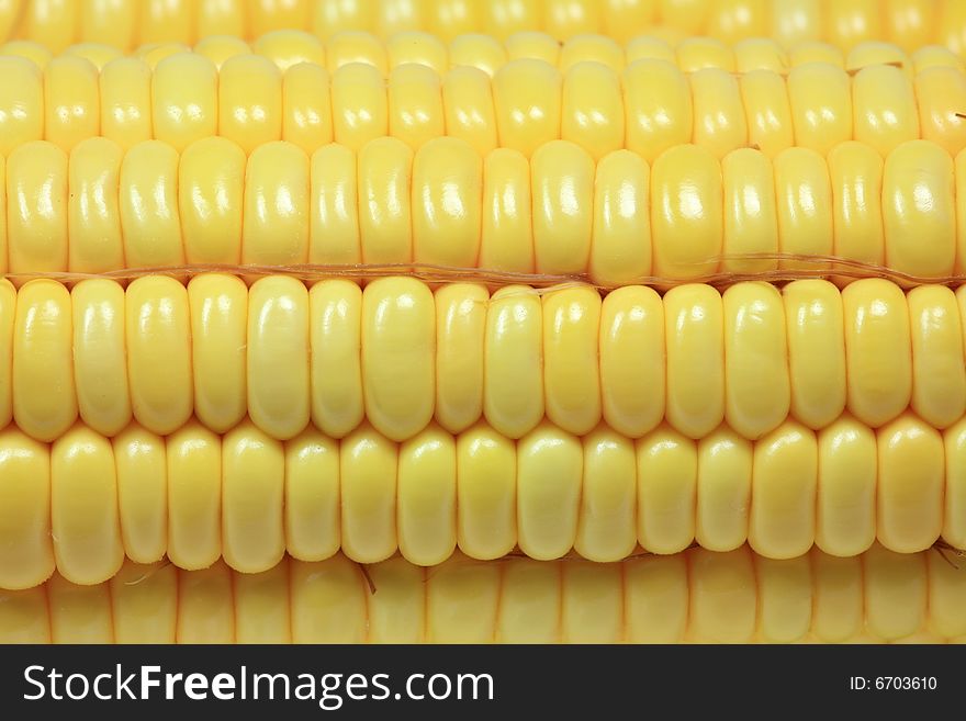 Extreme close-up to Yellow Corn