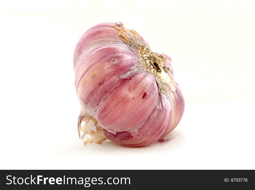 Isolated garlic on white background