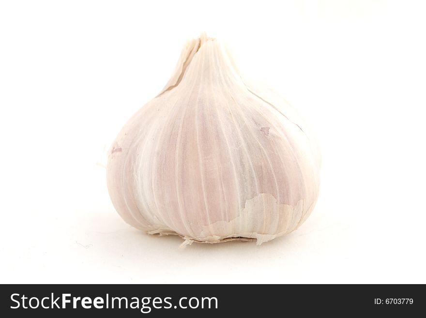 Isolated garlic on white background