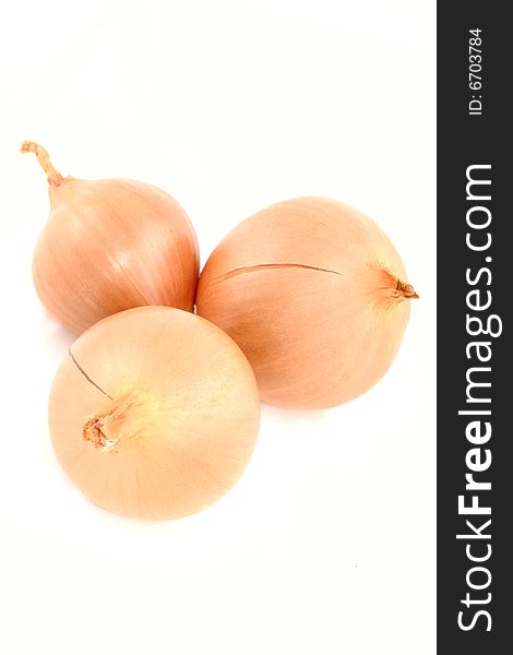 Isolated onion on white background