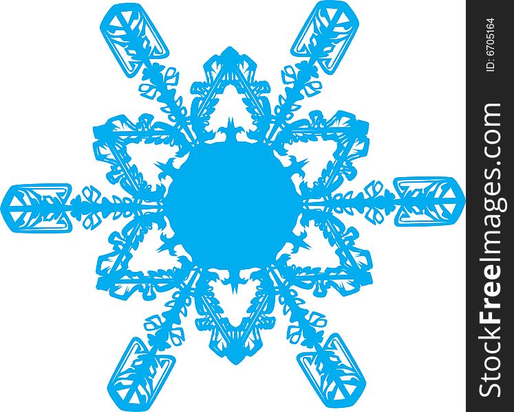 Vector snowflake for New Year prints and web