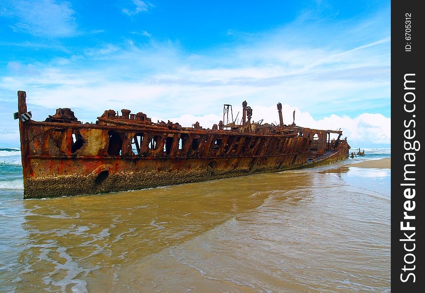 The Maheno wreck on Fraser Island (Australia)