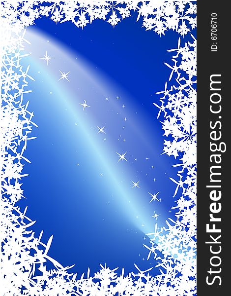 Blue background with stars, vector illustration