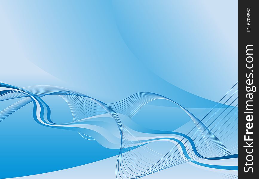 Blue vector wavy backdrop