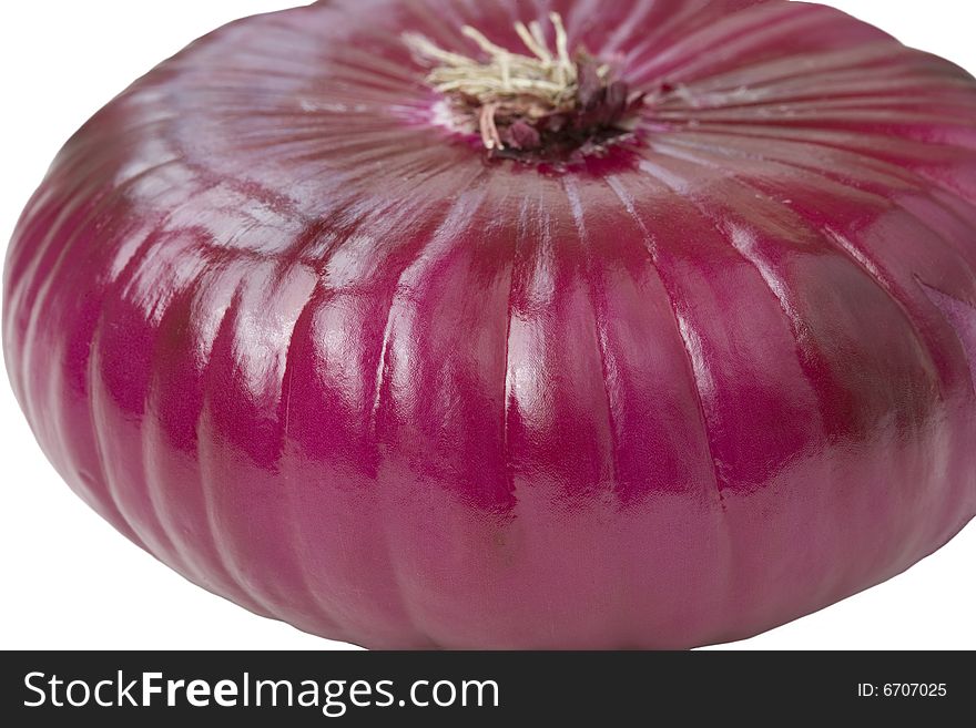 Red onion, isolated on white