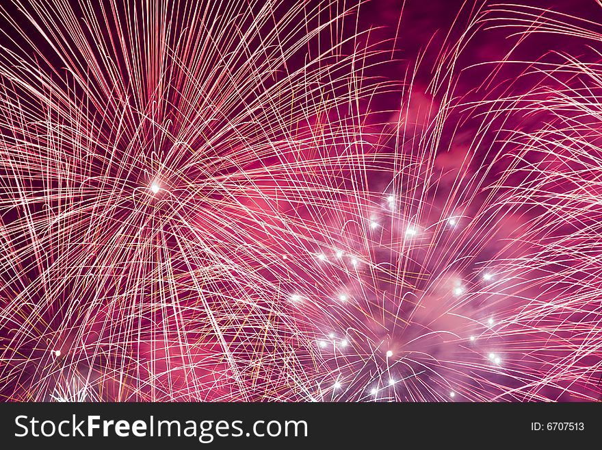 Fireworks on China National Day 2008 in Hong Kong. Fireworks on China National Day 2008 in Hong Kong