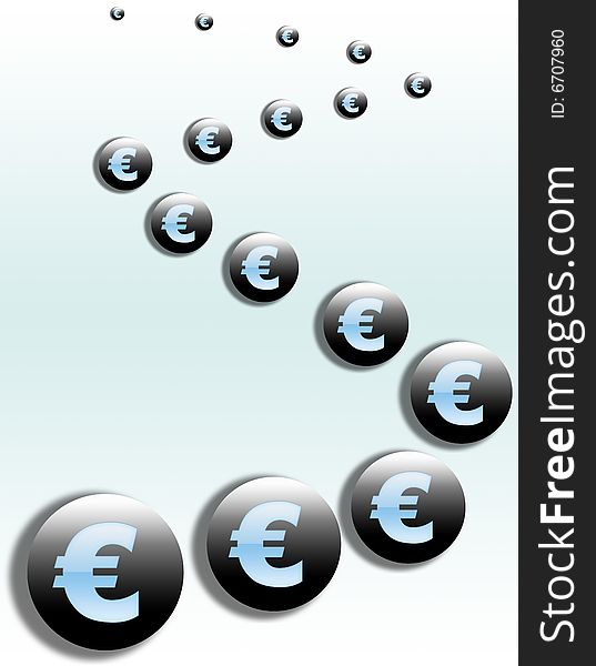 Euro sign illustration for business concepts. Euro sign illustration for business concepts