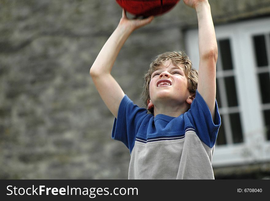 Boy Playing With Ball