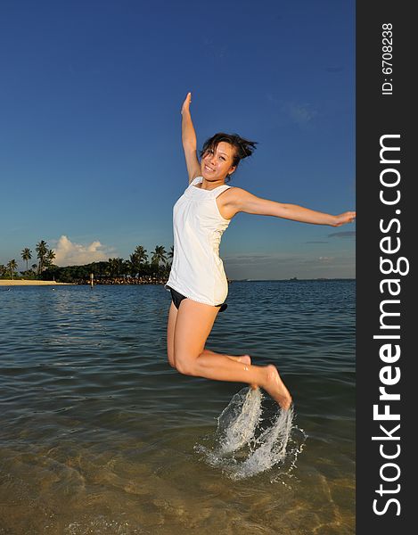 Pictures of sporty girls at the Beach when the sun sets. Useful for resort or bbq pictures. Pictures of sporty girls at the Beach when the sun sets. Useful for resort or bbq pictures.