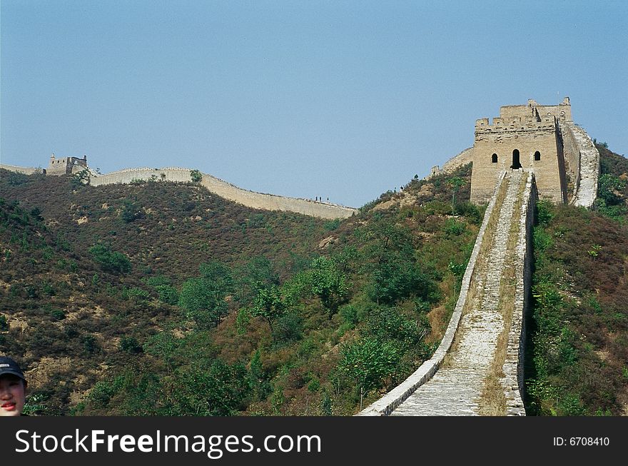 Beacon tower seen in the raw. Great wall Beijing China photo by leica m6 KODAK 100VS 2880.9. Beacon tower seen in the raw. Great wall Beijing China photo by leica m6 KODAK 100VS 2880.9