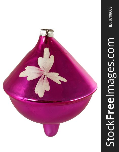 Old fashioned christmas-tree decoration: purple whirligig