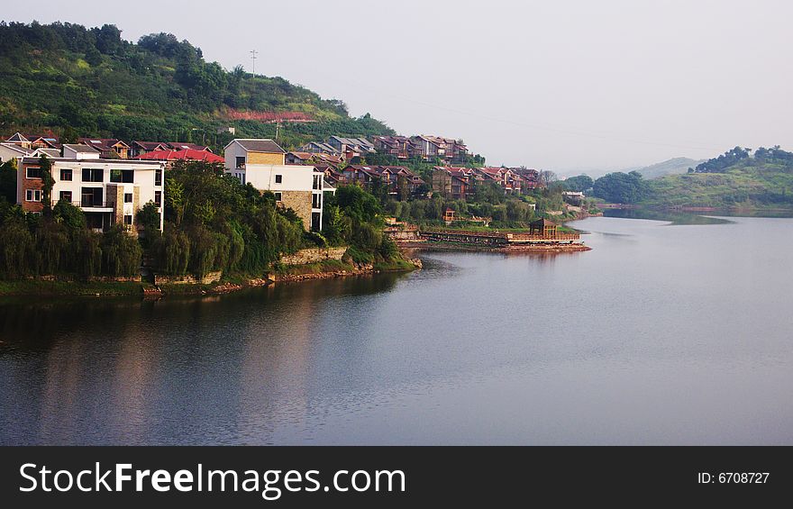 Beautiful lake near chongqing city,china