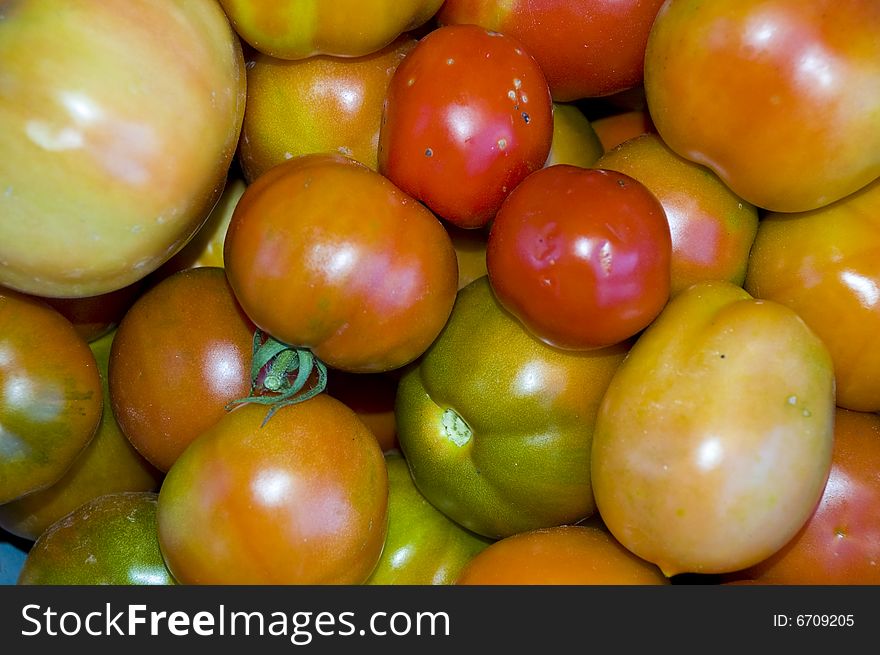 Red And Green Tomatoes Background