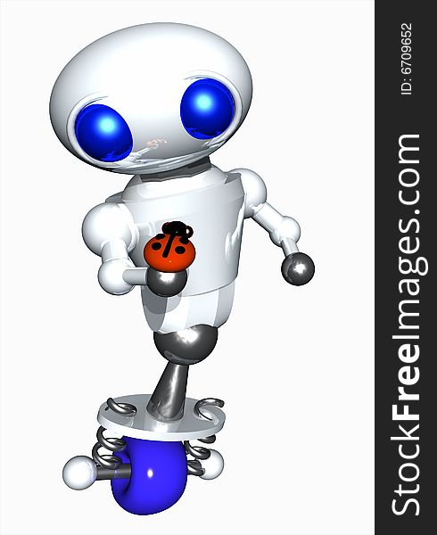 Robot With Ladybug