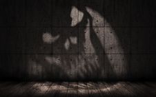 Grunge Background With Shadow In The Shape Of A Skull Royalty Free Stock Image