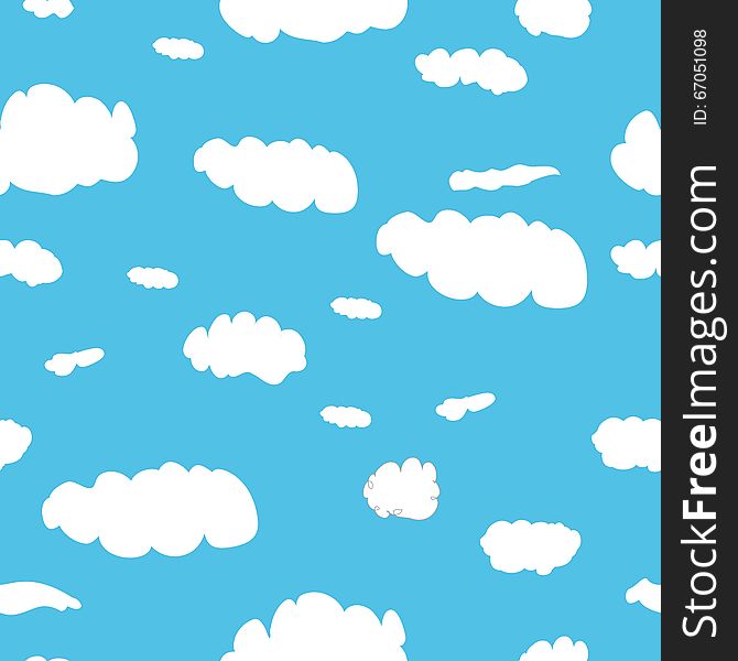 Seamless Pattern Consisting Of Clouds