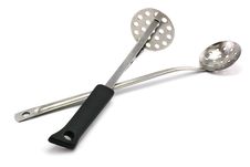 Two Perforated Spoons Royalty Free Stock Image