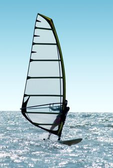 Windsurfer On Waves Royalty Free Stock Photos Windsurfer On Waves Royalty Free Stock Photos