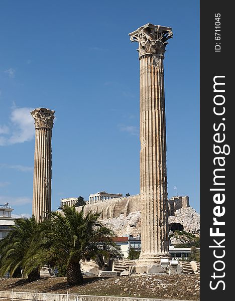 The Temple of Olympian Zeus (Greek: Naos tou Olimpiou Dios), also known as the Olympieion, is a temple in Athens.