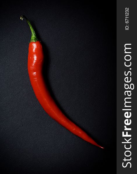 Chili pepper on black background. Chili pepper on black background.