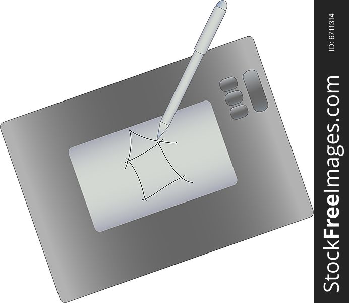 creation of picture on a graphic tablet