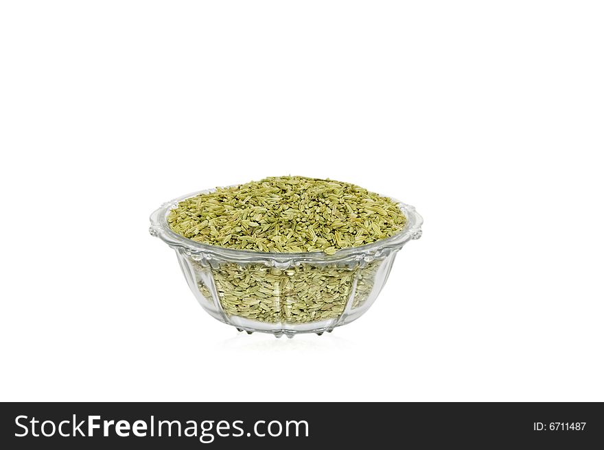 Fennel in a bowl (Fennel is a spice)