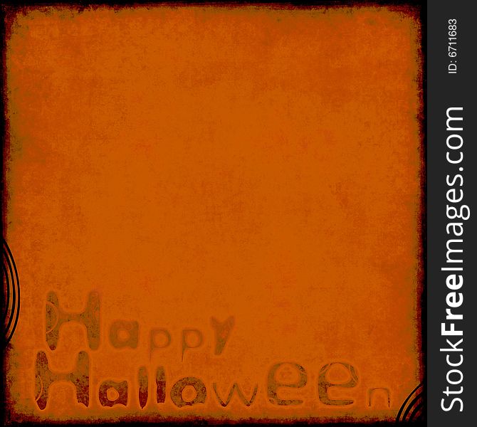 Grungy distressed backdrop, happy halloween with glow. Grungy distressed backdrop, happy halloween with glow