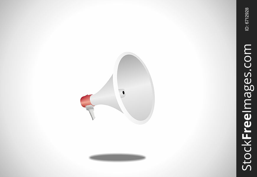 Illustration of an isolated 3d megaphone. Illustration of an isolated 3d megaphone.