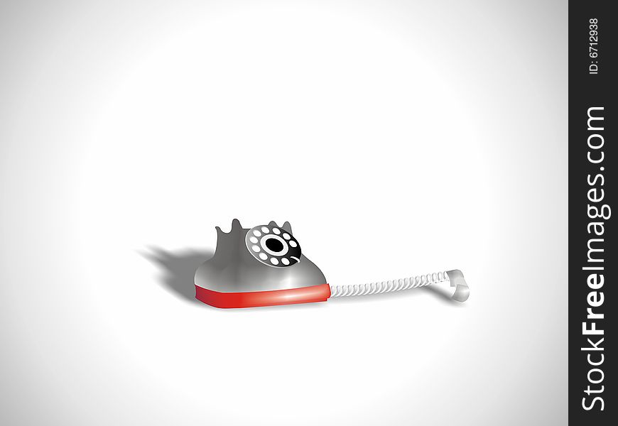 Illustration of an isolated 3D phone. Illustration of an isolated 3D phone.