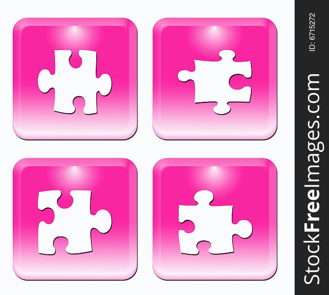 The four pink button puzzle. The four pink button puzzle