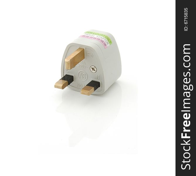 Isolated image of a US to UK Socket adapter. Isolated image of a US to UK Socket adapter.