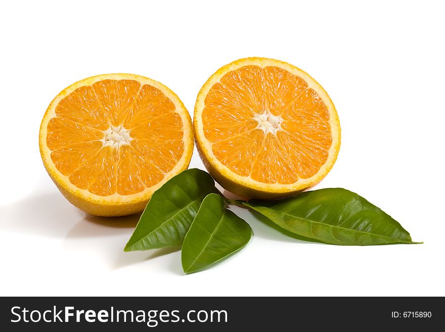 Oranges Isolated On White