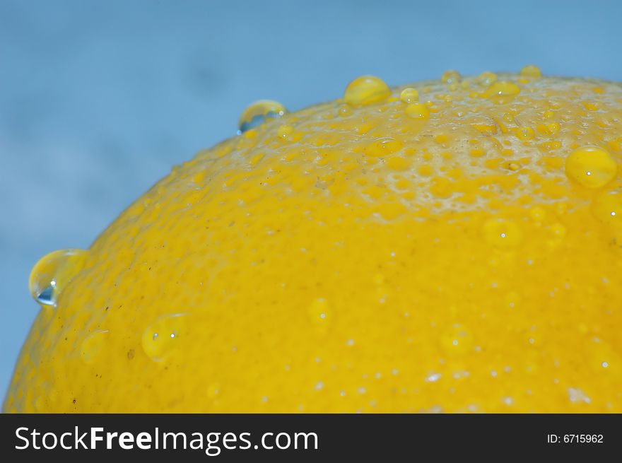Close-up shot of a lemon