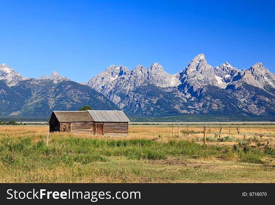 Moulton Barn at Grand Teton National Park in the morning. Moulton Barn at Grand Teton National Park in the morning