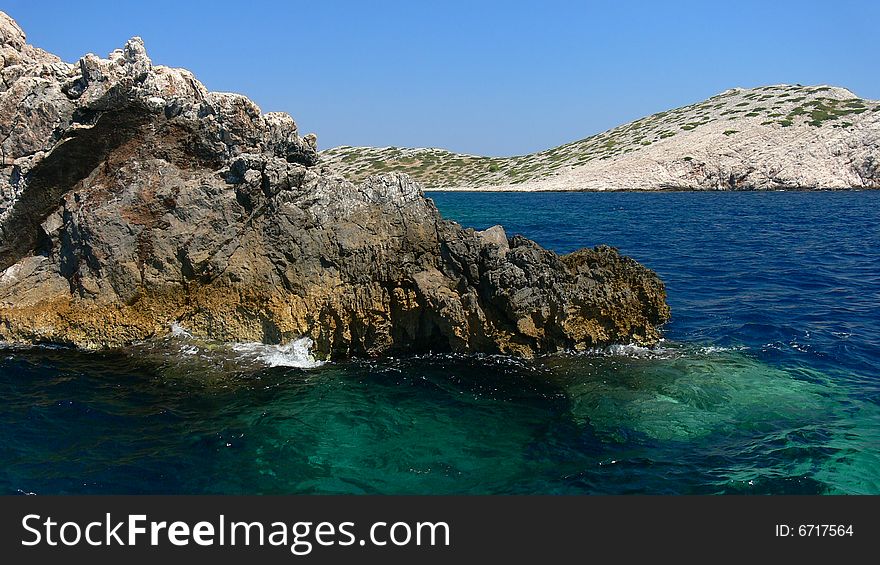 Island in the blue sea