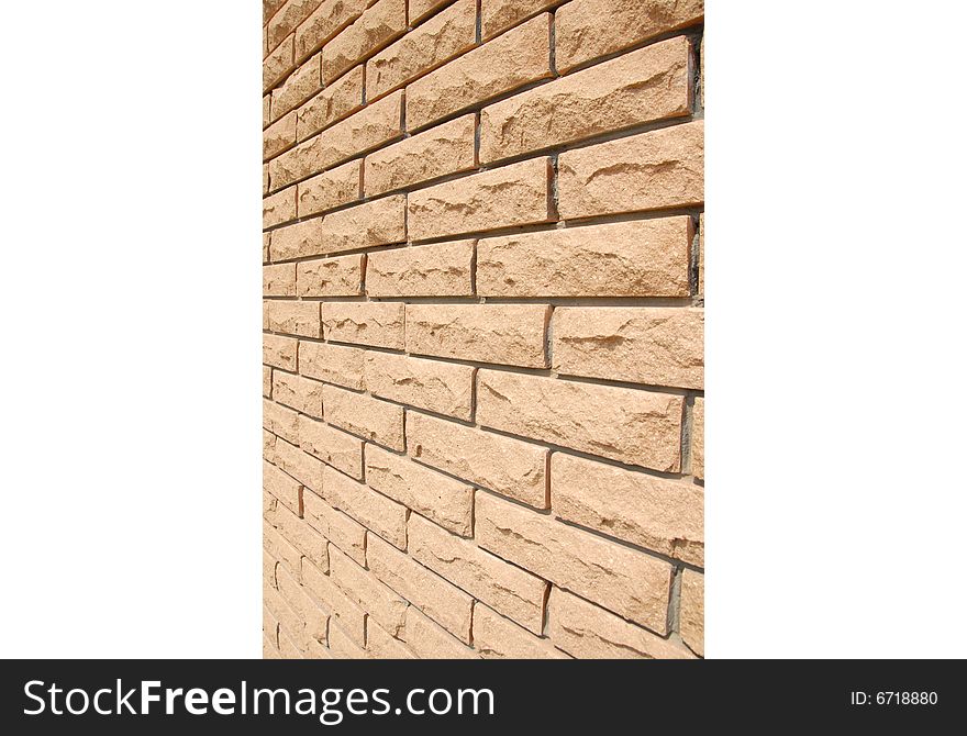 A close-up of a brick wall