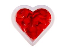 Heart Filled Red Petals,clipping Path Stock Photos Heart Filled Red Petals,clipping Path Stock Photos