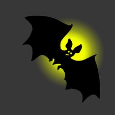 Silhouette Bat Royalty Free Stock Photography