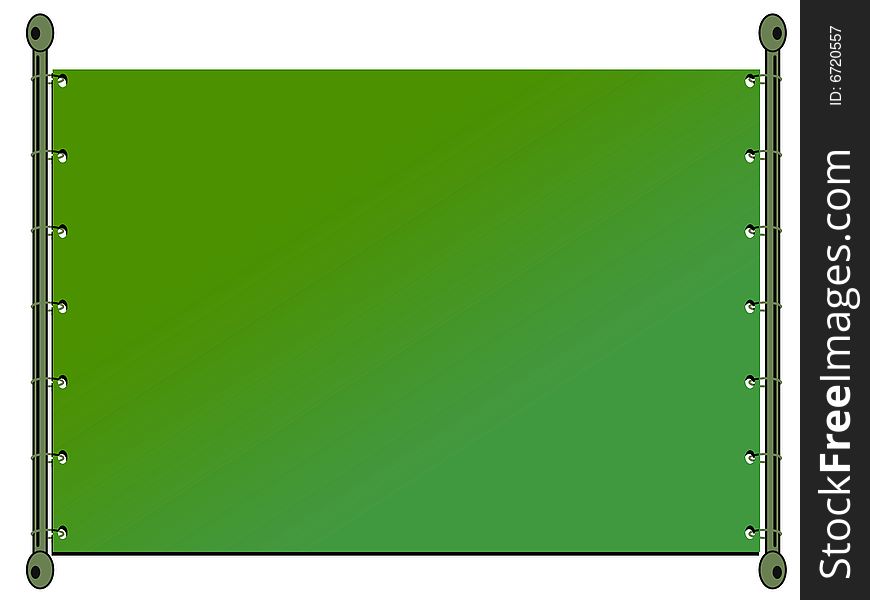 Blank green colour display board with double side sticks