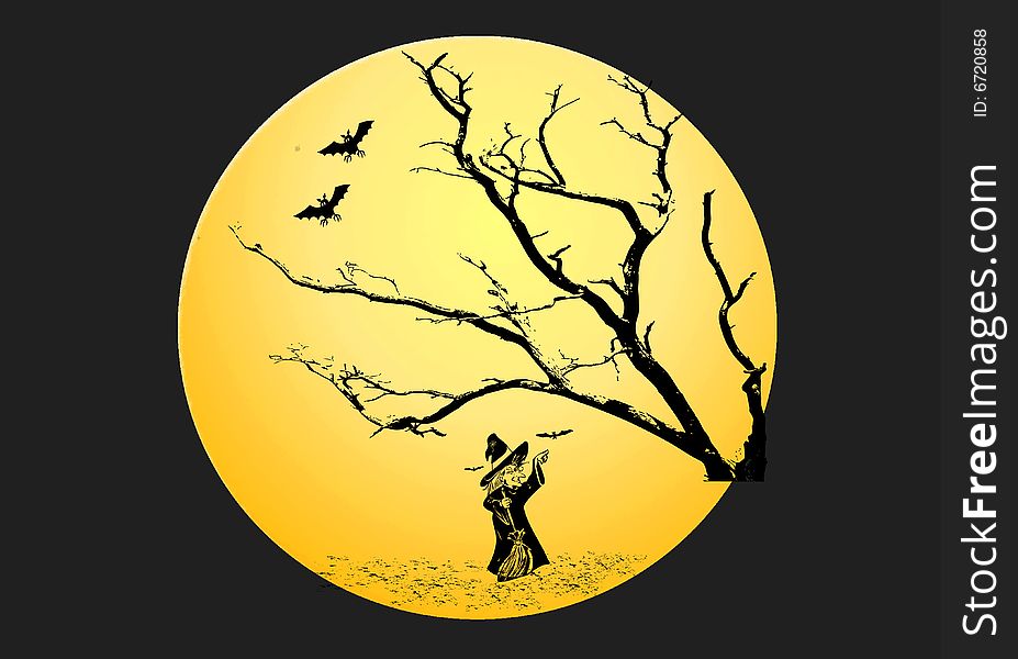 Halloween Witch Background 2