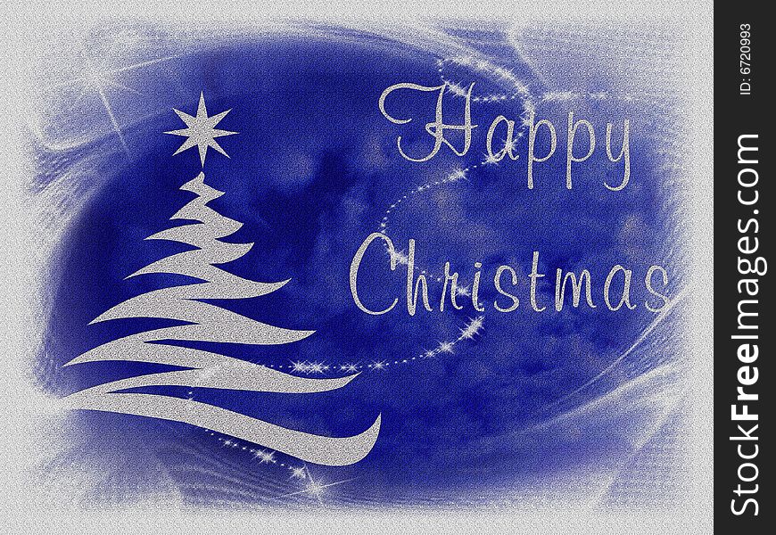 A beautiful blue background for happy christmas card