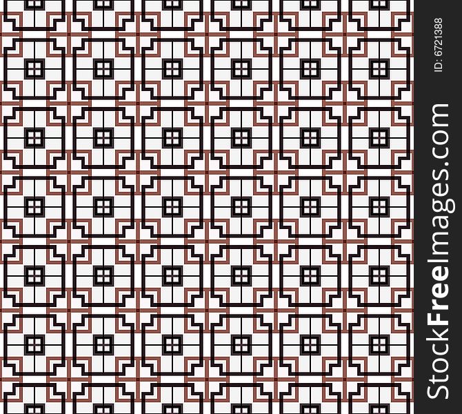 Abstract mosaic pattern with brown and black squares. Abstract mosaic pattern with brown and black squares