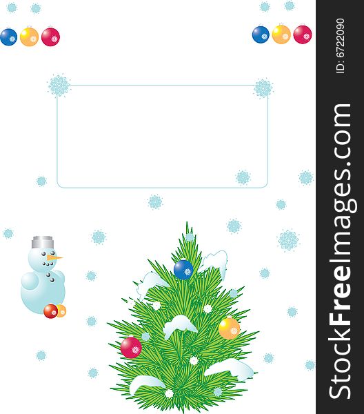 Vector illustration Christmas tree decorations