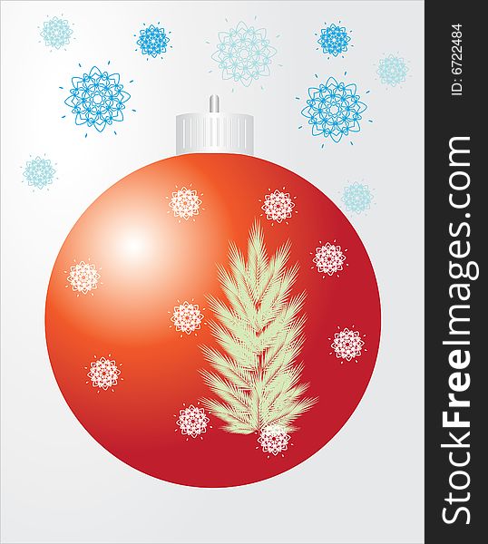 Vector illustration contains the image of christmas red balls
