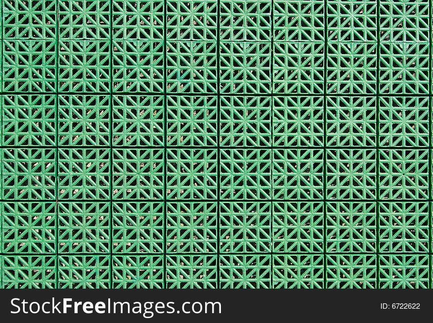 Artificial tennis court cover, green, close-up