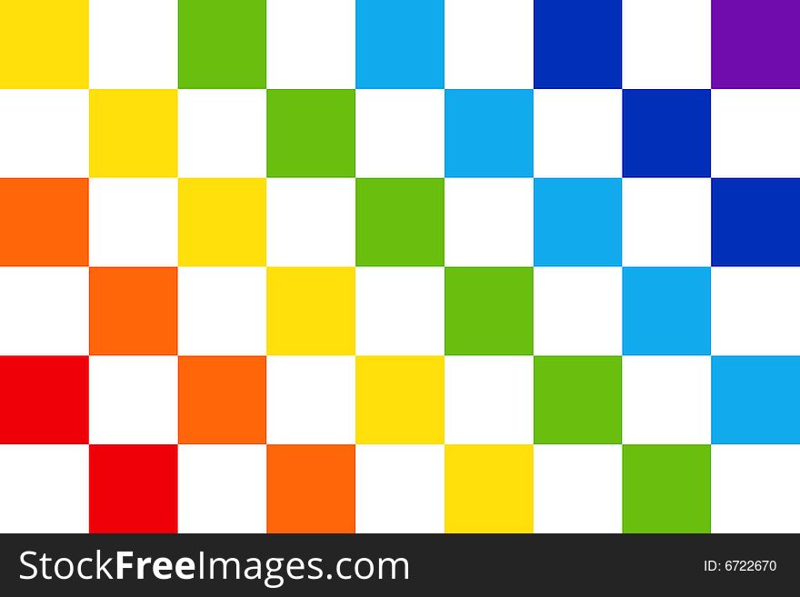Squares in colors of a rainbow
